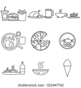 food icons set