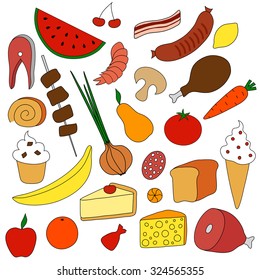 Food. Icons set