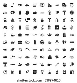 Food icons set. 