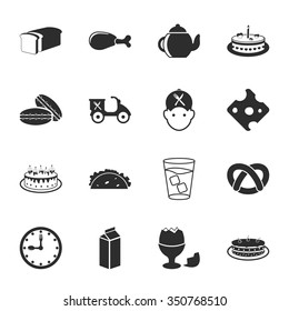 Food icons set. 