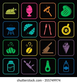Food icons set.