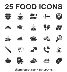 Food icons set. 