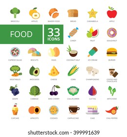Food icons set