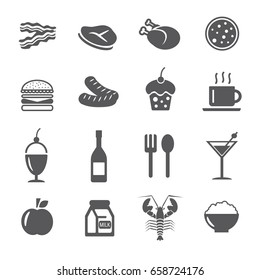 Food Icons Set.