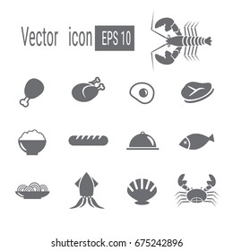 Food icons set.