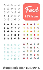 food icons set eps 10