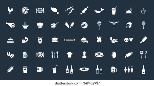  Food Icons Set. Eps-10.