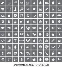  Food Icons Set. Eps-10.