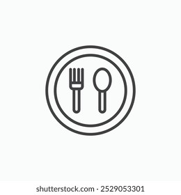 Food icons set. filled and line illustration