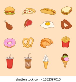 food Icons set, food Icon Vector