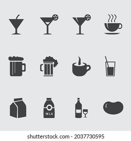 Food icons set. food icon vector design template.