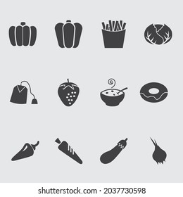 Food icons set. food icon vector design template.