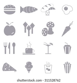 Food icons set illustration