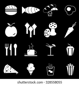 Food icons set illustration