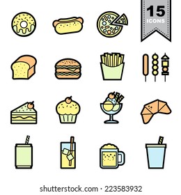 Food  icons set .Illustration eps 10