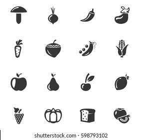 Food icons set and symbols for web user interface