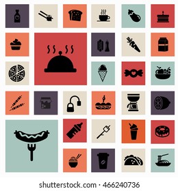 Food icons Set. Vector icons