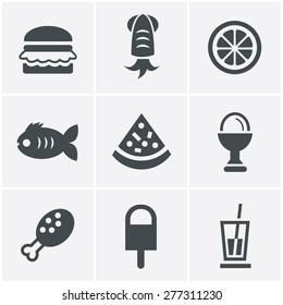 Food Icons Set, Vector Design