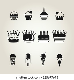 food icons set. vector illustration