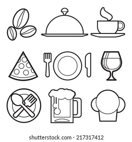 Food Icons Set. Vector illustration