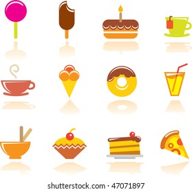 Food icons set. vector illustration