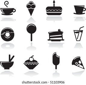 food icons set. vector illustration