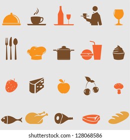 Food icons set.Vector