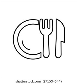 ícones de alimentos. ilustração de vetor de linha simples