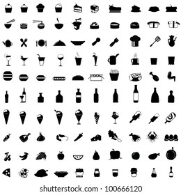 food icons for food stuff, restaurant, and others