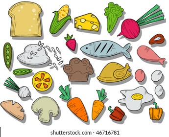 Iconos alimentarios - Vector