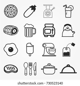 Food icons vector