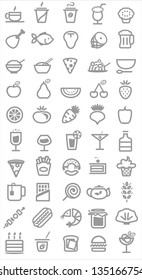 food icons. Vector illustration