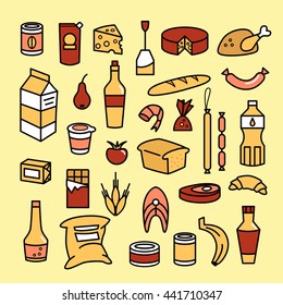 Food icons. Vector set.