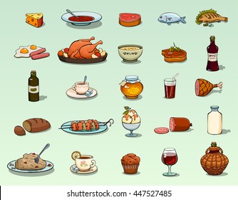 food Icons vector set