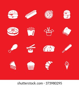 Food icons vector set. EPS10.