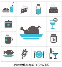 Food icons. Vector set for you design