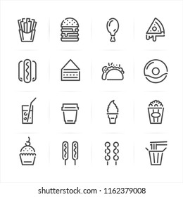 Food Icons with White Background 