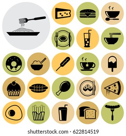 Food icons.Vector illustration
