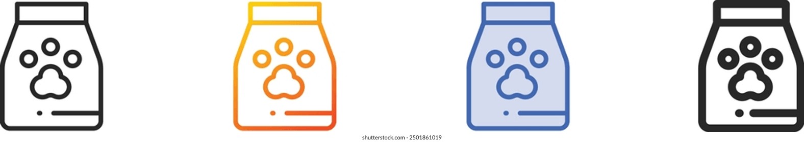 food icon.Thin Linear, Gradient, Blue Stroke and bold Style Design Isolated On White Background