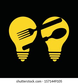 Food idea icon logo template - vector