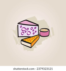 Food Illustration - Bakery Bread
Meat Wheat Sausage Eat Digital Illustration Hand Drawn Image Yellow Crispy Vector