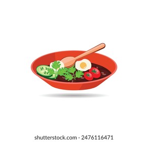 Food Illustration Clip Art Set, Food Delicious Drink Template. Tomato, Vegetable Pepper Margarita With Spicy