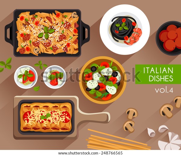 食べ物のイラスト イタリア料理 ベクターイラスト のベクター画像素材 ロイヤリティフリー