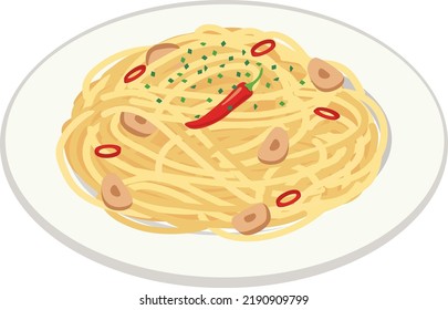 ilustración alimentaria
spaghetti aglio e olio 