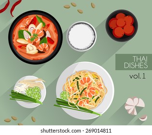 Food Illustration : Thai food :Vector Illustration