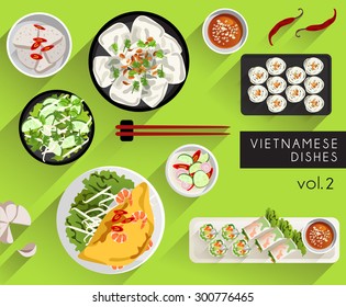 Food Illustration : Vietnamese Cuisine  : Vector Illustration