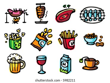 food illustrations 2 - others of same series : http://www.shutterstock.com/lightboxes.mhtml?lightbox_id=499075
