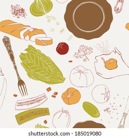 Food illustrations collection, food ingredients