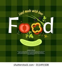 Food. Illustrations for design, website, infographic, poster, advertising.