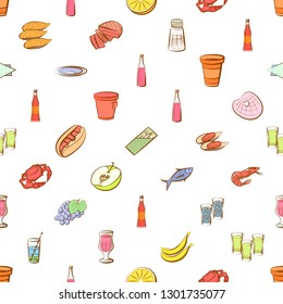 Food images. Background for printing, design, web. Seamless. Colored.